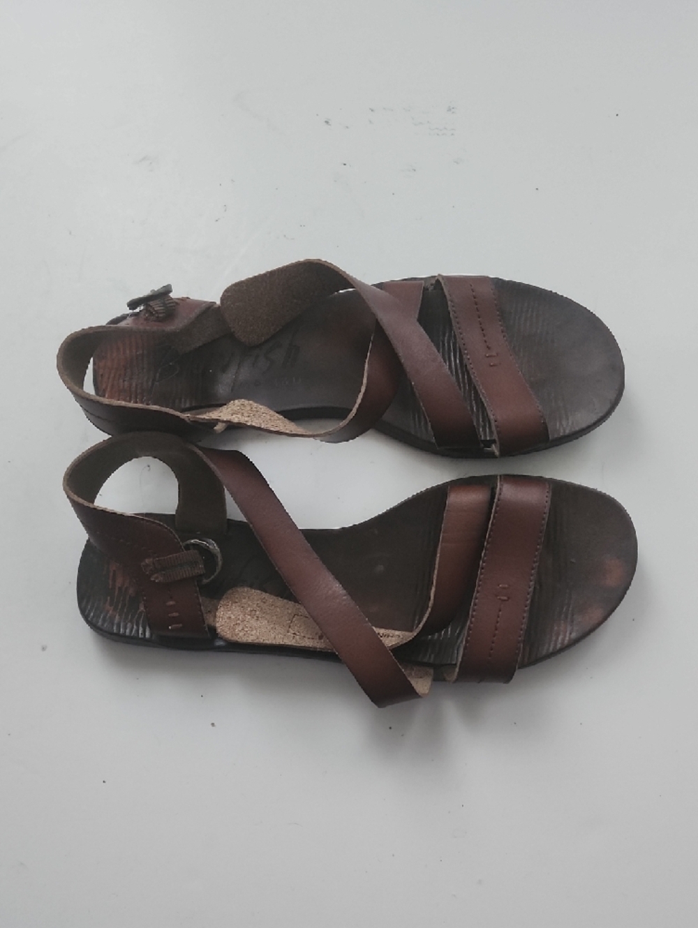 Blowfish Brown Strappy Leather Sandals - Picture 4 of 6